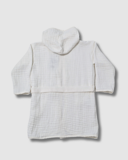 Organic Muslin Bathrobe - Ecru