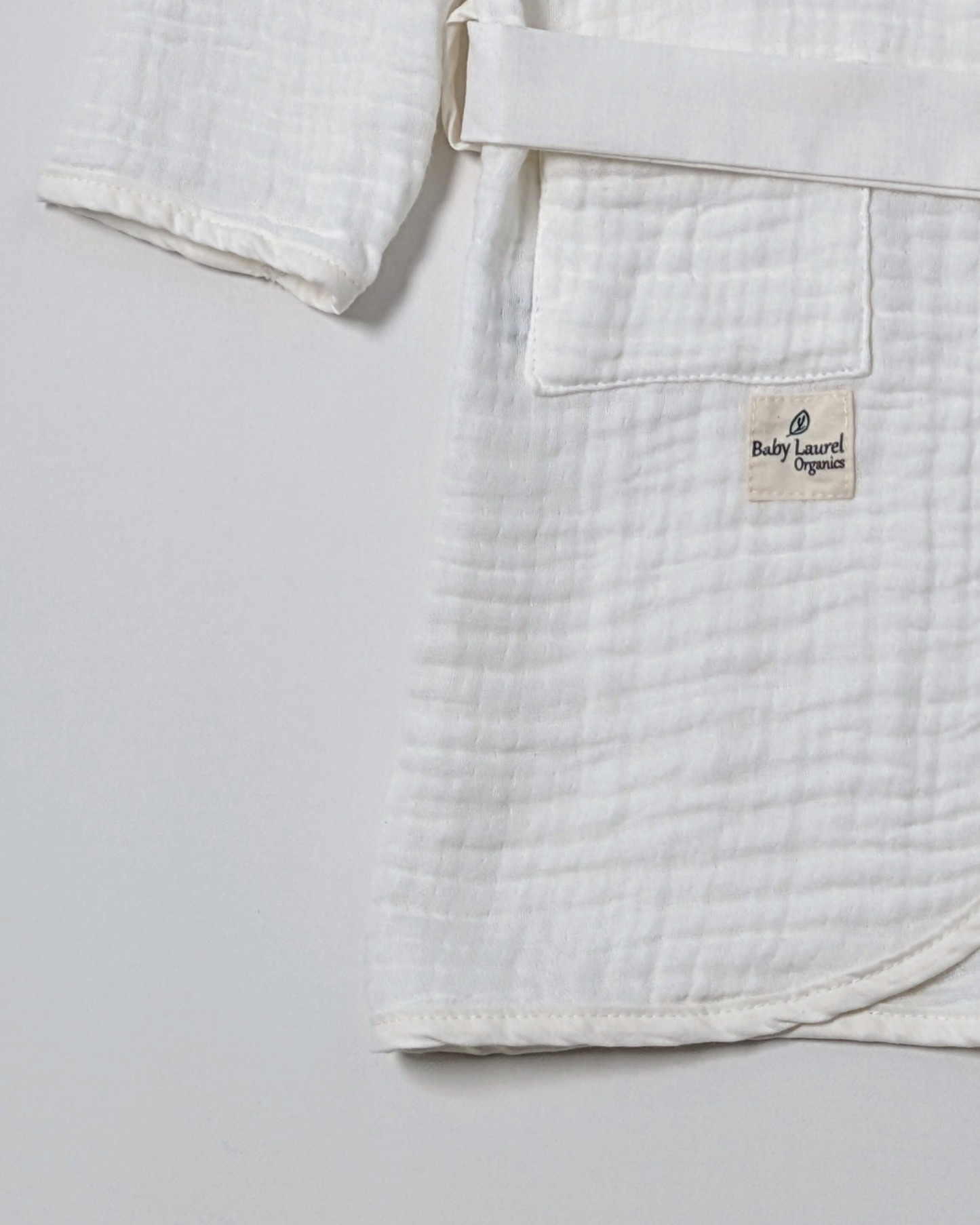 Organic Muslin Bathrobe - Ecru