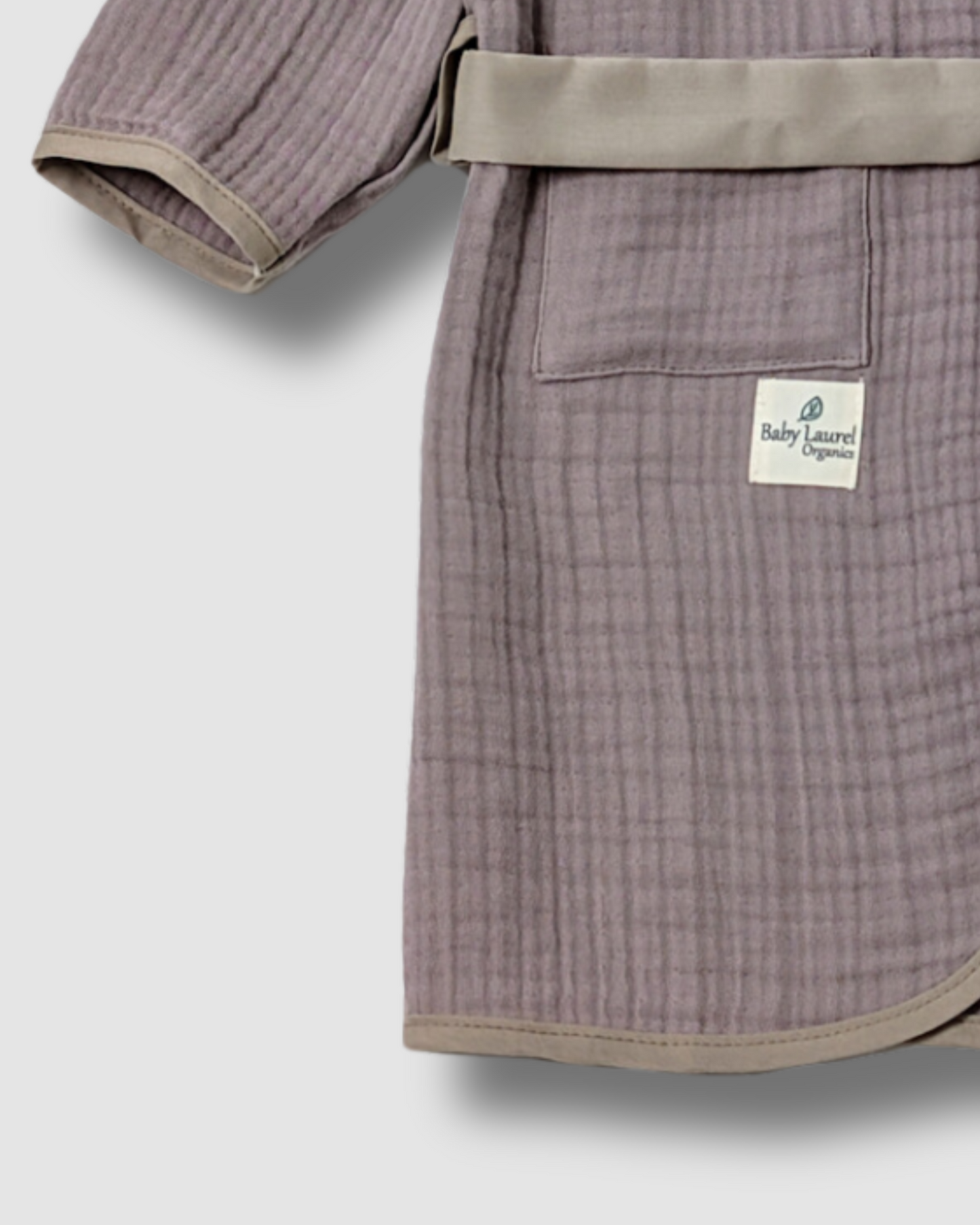 Organic Muslin Bathrobe - Grey