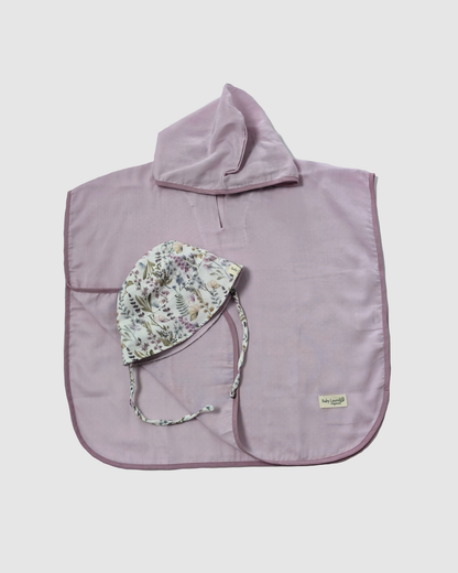 Organic Muslin Poncho - Lilac