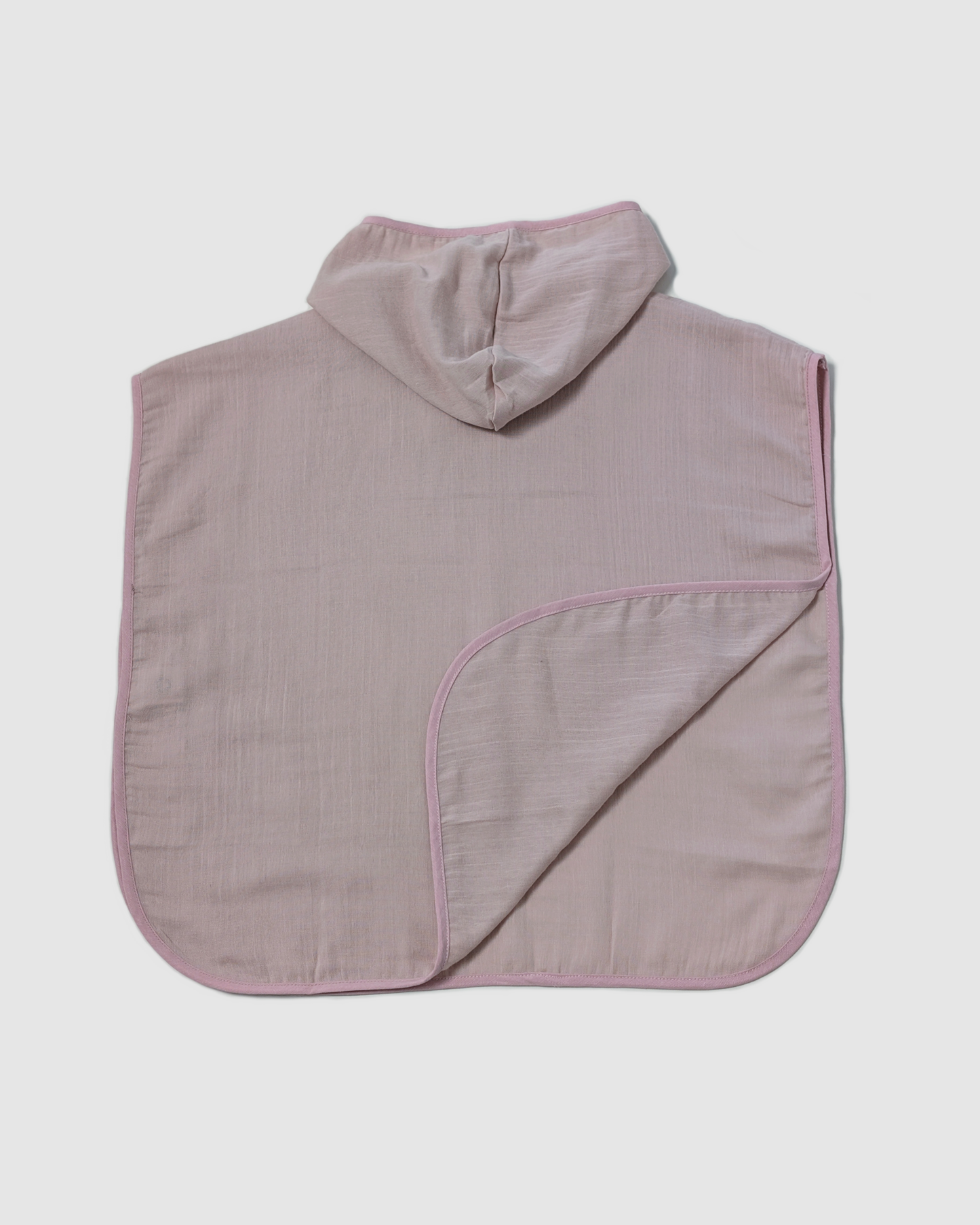 Organic Muslin Poncho - Pink Soft