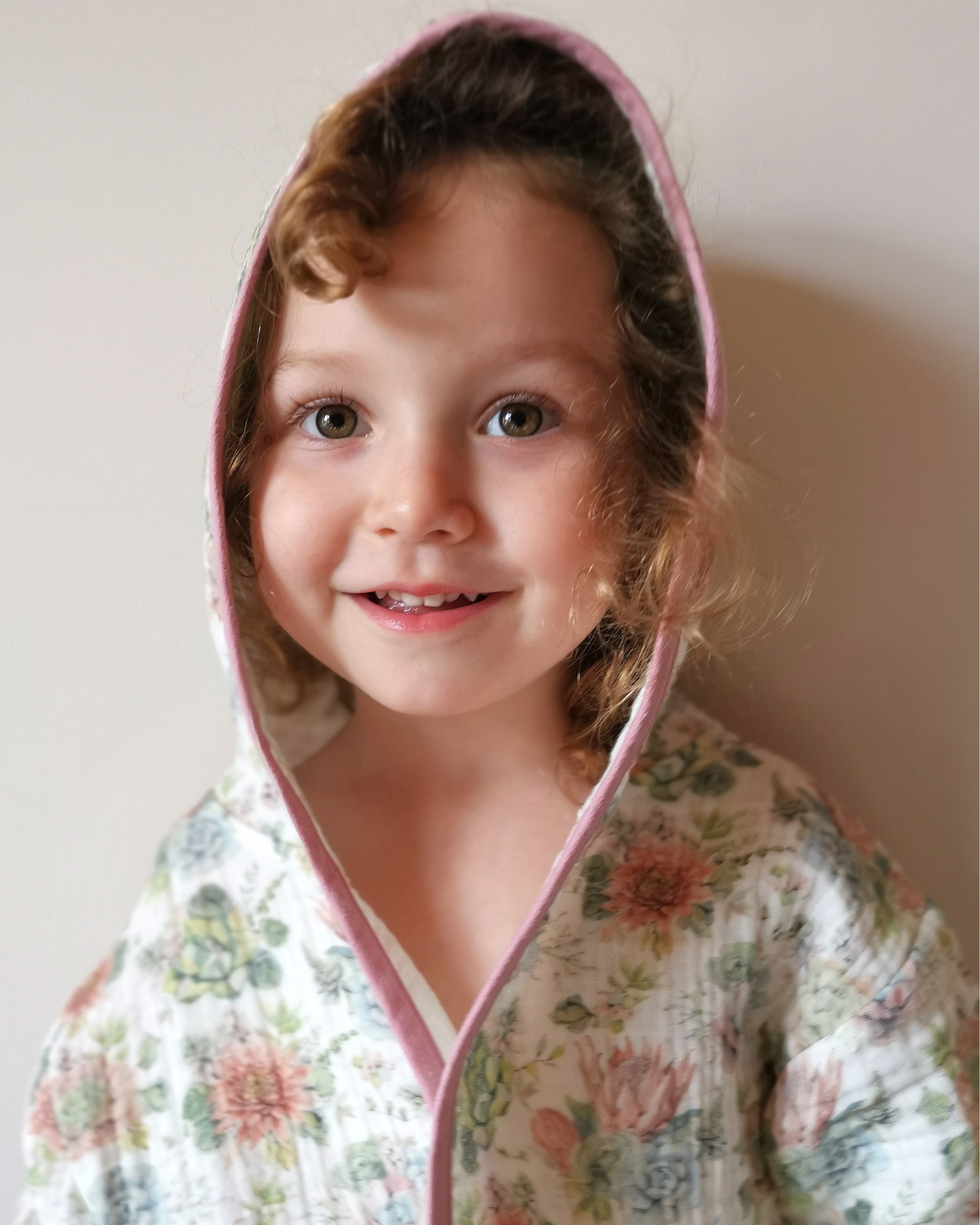 Organic Muslin Bathrobe - Succulent